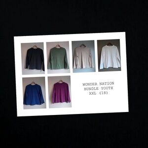 Wonder Nation Long Sleeve Crewneck T-Shirt Bundle Youth XXL